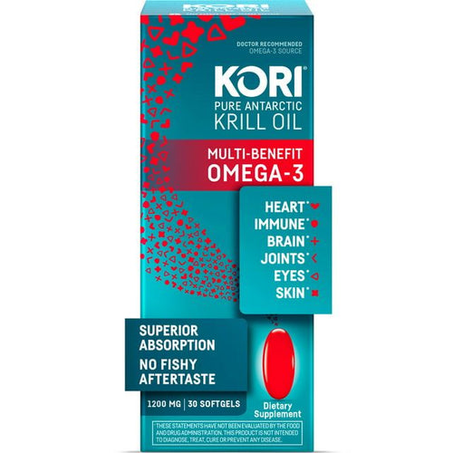Kori Krill Oil Multi Benefit Omega-3 1200mg Dietary Supplement , 30 Softgels EasyOptionXY LLC
