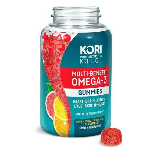 Kori Krill Multi-Benefit Omega-3 Citrus Flavor Gummies, 120 Count EasyOptionXY LLC