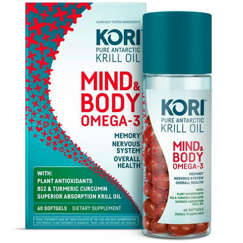 Kori Mind & Body Supplement for Memory, Attention & Overall Health, 60 ct EasyOptionXY LLC