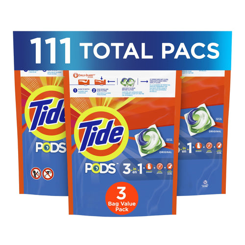 Tide Pods Original Scent Laundry Detergent Pacs; 111 Count EasyOptionXY LLC