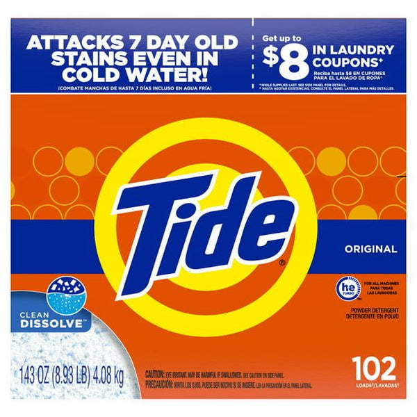 Tide Original 102 Loads Powder Laundry Detergent; 143 oz EasyOptionXY LLC