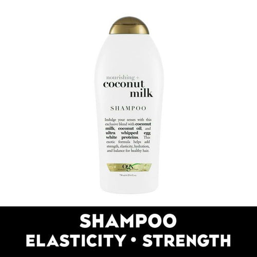 OGX Nourishing + Coconut Milk Moisturizing Daily Shampoo with Egg White Protein, 25.4 fl oz EasyOptionXY LLC