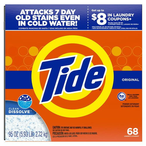 Tide Powder Laundry Detergent Original Scent; 68 Loads 95 oz EasyOptionXY LLC