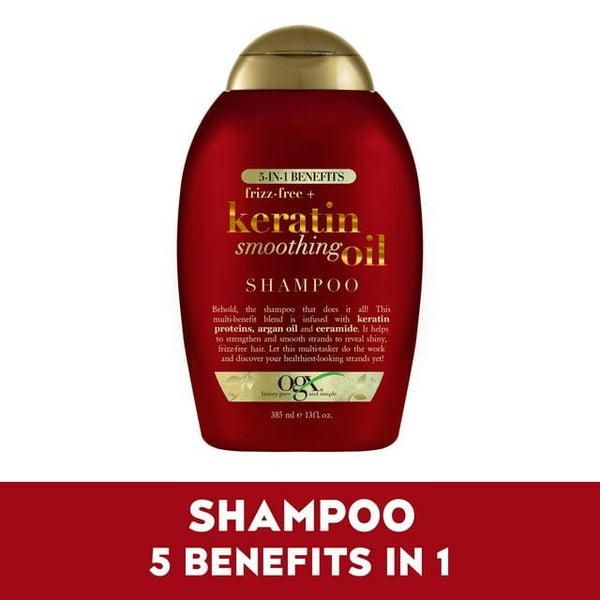 OGX 5 in 1 Benefits Shine Enhancing Daily Shampoo with Keratin, 13 fl oz EasyOptionXY LLC