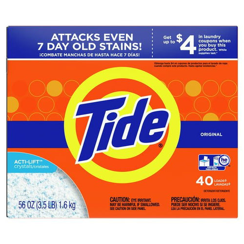 Tide Original Scent 40 loads Powder Laundry Detergent; 56 oz EasyOptionXY LLC