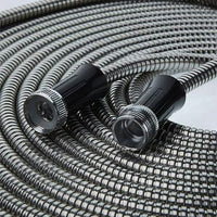 Bionic Steel Garden Hose, 304 Stainless Steel Metal Water Hose ¨C Flexible, Lightweight, Crush Resistant Aluminum Fittings, Kink & Tangle Free, Rust Proof, 50 ft. EasyOptionXY LLC