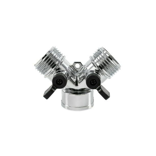 Camco Camper/RV Fresh Water Hose Wye Valve | Compatible with Standard Garden Hose | Metal, Silver (20114) EasyOptionXY LLC