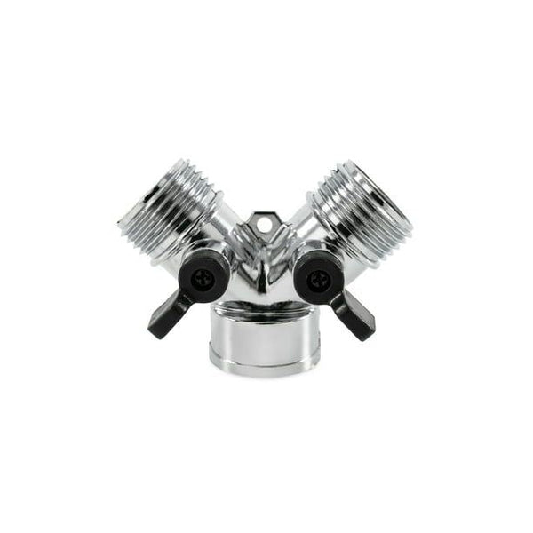 Camco Camper/RV Fresh Water Hose Wye Valve | Compatible with Standard Garden Hose | Metal, Silver (20114) EasyOptionXY LLC