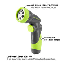Flexzilla 6-Pattern Adjustable Garden Hose Nozzle EasyOptionXY LLC