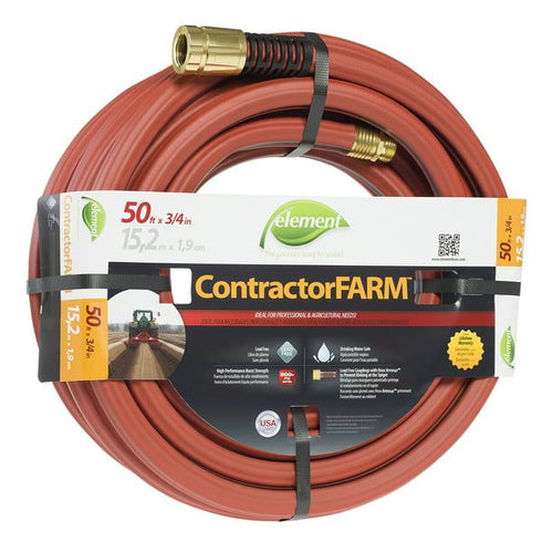 Swan Element Contractor Farm Hose, 3/4 In. X 50 Ft. Brick EasyOptionXY LLC