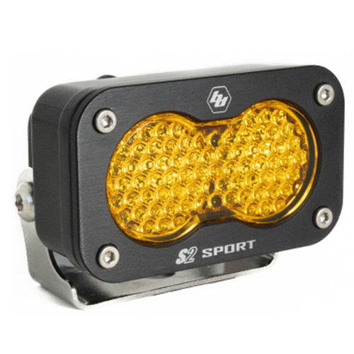 Baja Designs S2 Sport Black LED Auxiliary Light Pod - Amber Work/Scene OffRoadUSA.com
