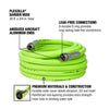 Flexzilla? Garden Hose, 3/4" x 50', 3/4" - 11 1/2 GHT Fittings, Flexible Hybrid Polymer, ZillaGreen? EasyOptionXY LLC