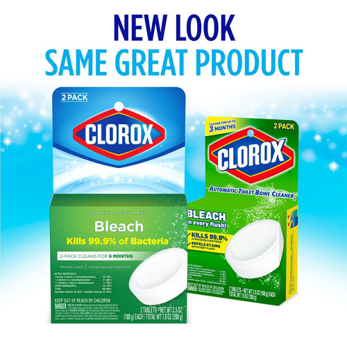 Clorox Bleach Automatic Toilet Bowl Cleaner Tablets, 2 Pack EasyOptionXY LLC