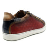 65-209-RED BREZZA Calfskin & Embossed Crocodile Sneaker, Red