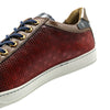 Zelli Italia 65-209-RED BREZZA Calfskin & Embossed Crocodile Sneaker, Red