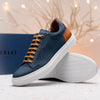 Zelli Italia Zelli Italia 65-229-NVY Diaz Rubberized Calfskin Sneaker Navy