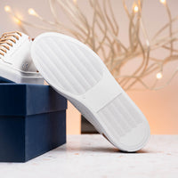 Zelli Italia Zelli Italia 65-229-WHT Diaz Rubberized Calfskin Sneaker White