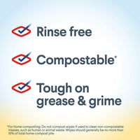 Clorox Compostable Cleaning Wipes, All Purpose Wipes, Simply Lemon, 75 Count EasyOptionXY LLC