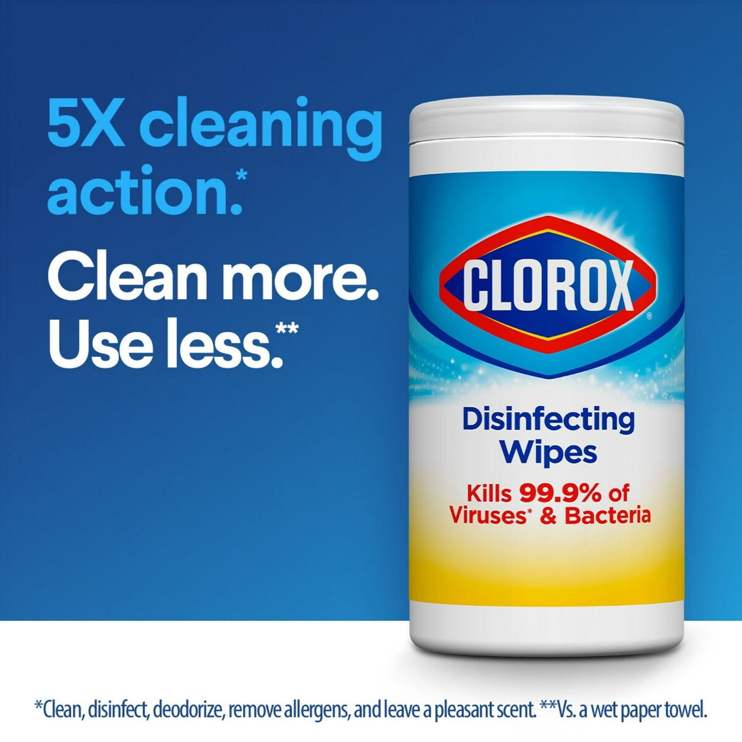 Clorox Bleach-Free Disinfecting and Cleaning Wipes, Crisp Lemon, 75 Count EasyOptionXY LLC