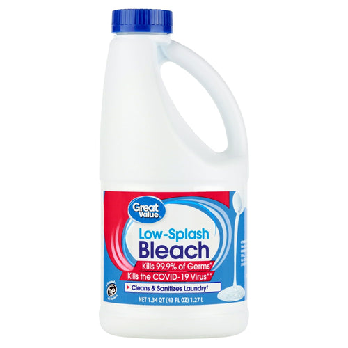 Great Value Low-Splash Bleach, 43 fl oz EasyOptionXY LLC