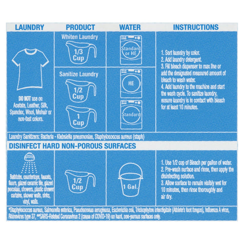 Great Value Low-Splash Bleach, 43 fl oz EasyOptionXY LLC