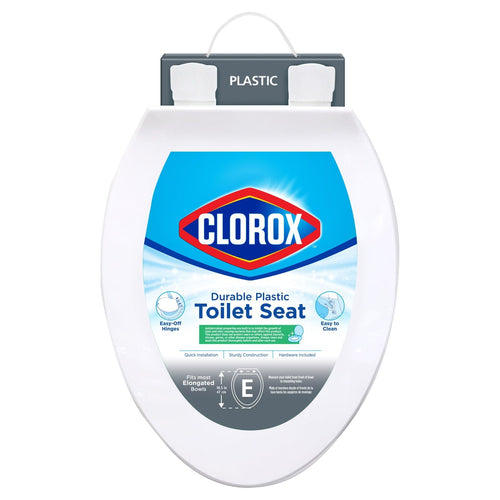 Clorox Antimicrobial Elongated Plastic Toilet Seat with Easy-off Hinges EasyOptionXY LLC