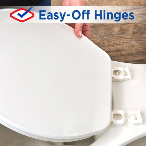 Clorox Antimicrobial Elongated Plastic Toilet Seat with Easy-off Hinges EasyOptionXY LLC
