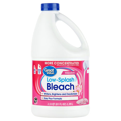 Great Value Low-Splash Bleach, Meadow, 81 fl oz EasyOptionXY LLC