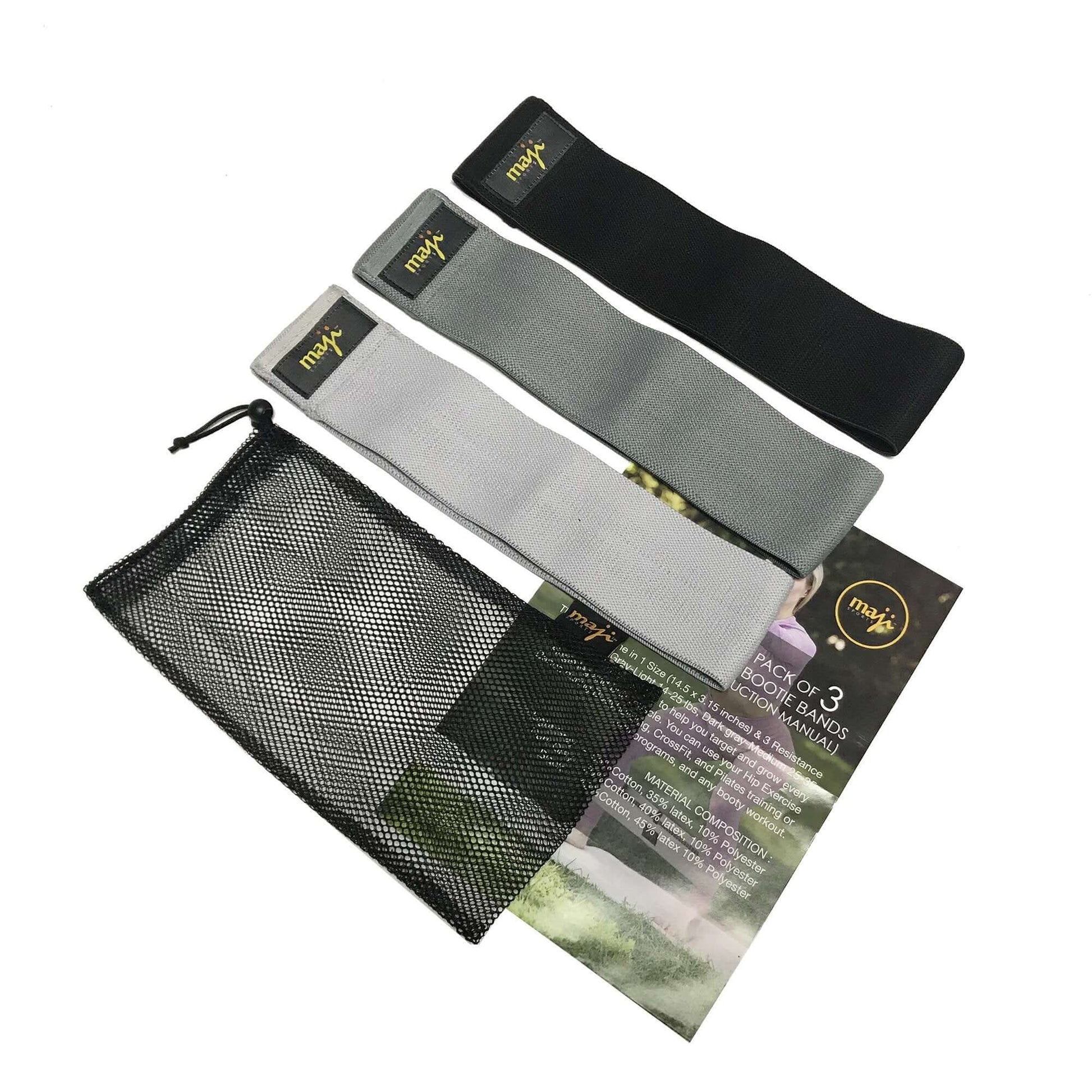 Pack of Three Booty Bands - One Size 3 Weights Jupiter Gear