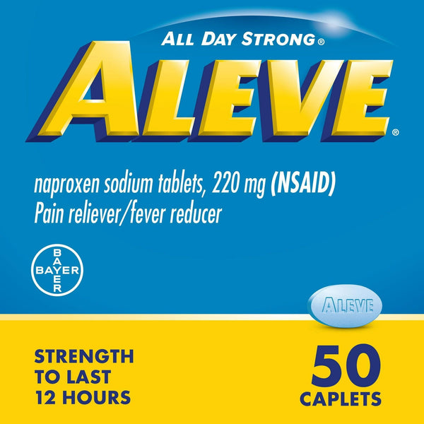 Aleve Caplets Naproxen Sodium Pain Reliever, 50 Count EasyOptionXY LLC