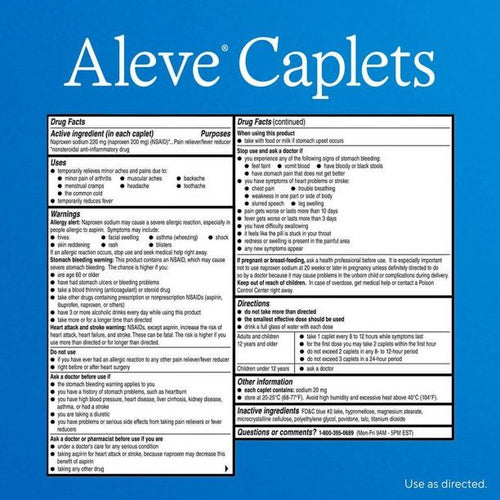 Aleve Caplets Soft Grip Arthritis Cap Naproxen Sodium Pain Reliever, 24 Count EasyOptionXY LLC
