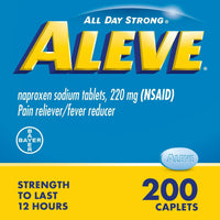 Aleve Caplets Naproxen Sodium Pain Reliever, 200 Count EasyOptionXY LLC