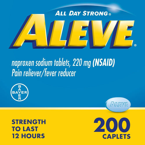 Aleve Caplets Naproxen Sodium Pain Reliever, 200 Count EasyOptionXY LLC