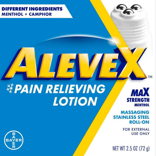 AleveX Pain Relieving Lotion with Rollerball Applicator, Topical Pain Reliever, 2.5oz EasyOptionXY LLC
