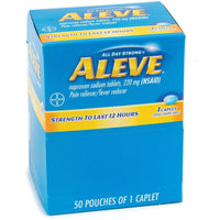 Aleve, ACM90010, Pain Reliever Tablets, 50 / Box EasyOptionXY LLC