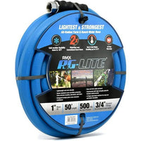 AG-Lite Rubber Hot & Cold Water Rubber Garden Hose: Ultra-Light & Super Strong - 2X the water flow than 5/8" hose (1"x 50') - BSALONE50 EasyOptionXY LLC