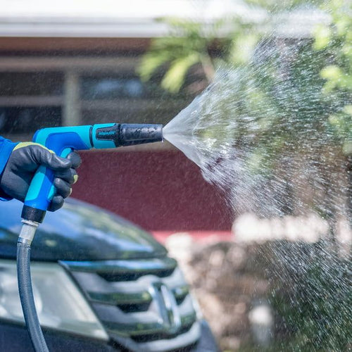 Aqua Joe AJ-SPXN 2-in-1 Hose-Powered Adjustable Foam Cannon Spray Gun Blaster with Spray Wash Quick-Connect to Any Garden Hose EasyOptionXY LLC