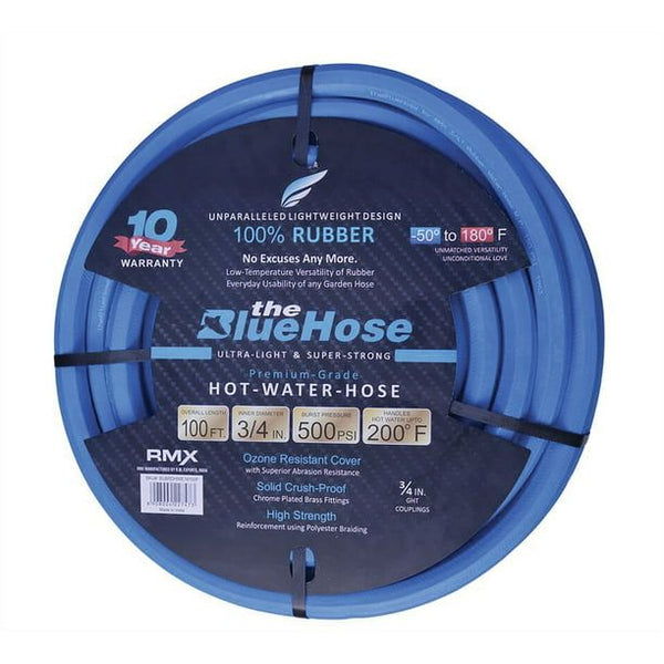 BluBird BSAL34100 BluBird AG-Lite 3/4 in. x 100 ft. Hot and Cold Water Rubber Garden Hose EasyOptionXY LLC