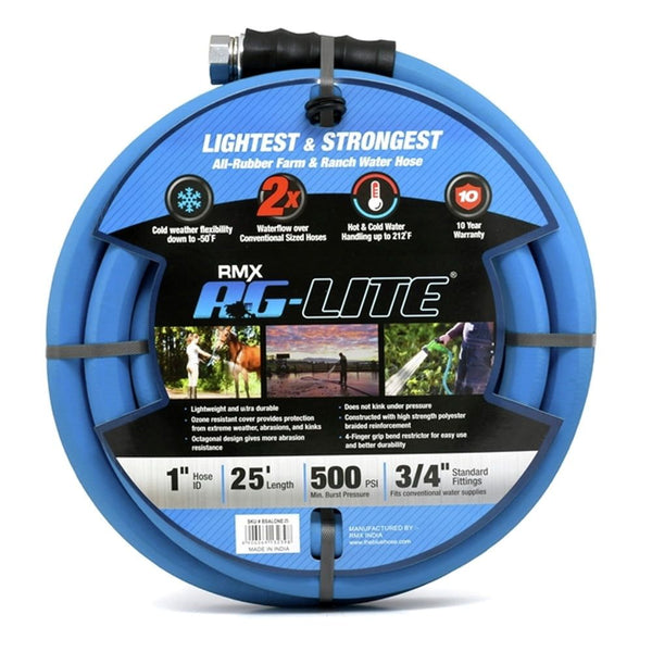 BluBird BSALONE25 BluBird AG-Lite 1 in. x 25 ft. Rubber Water Garden Hose EasyOptionXY LLC