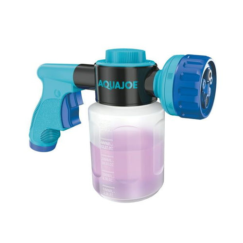 Aqua Joe Hose-Powered Multi-Purpose Spray Gun W/ Soap to Water Dial, 7 Patterns, 17 fl oz Capacity EasyOptionXY LLC