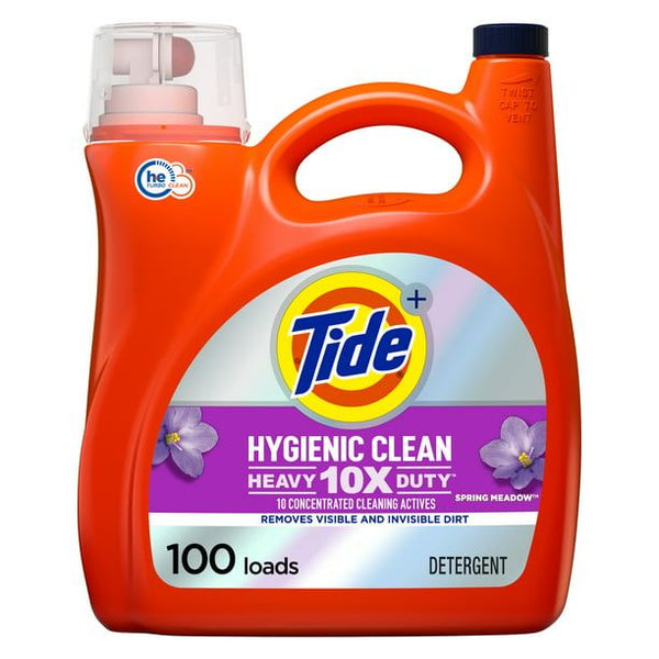 Tide Hygienic Clean Heavy 10x Duty Liquid Laundry Detergent Spring Meadow; 100 Loads 154 fl oz EasyOptionXY LLC