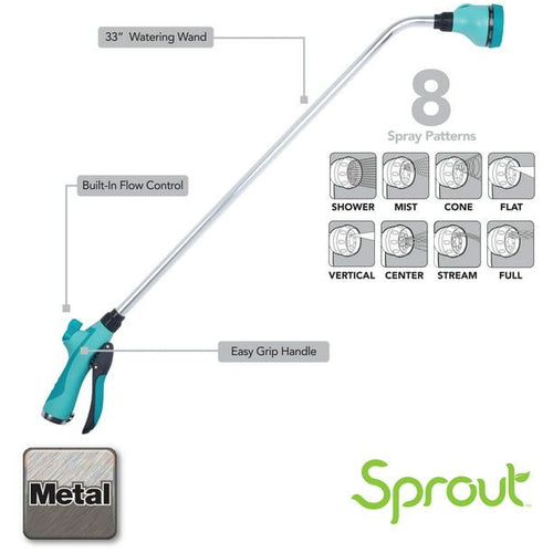 Sprout 8-Pattern 33" watering Wand in Green EasyOptionXY LLC