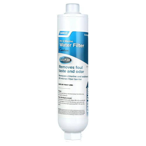 Camco TastePURE RV and Marine Water Filter | Filters to 20 Microns and Lasts up to 4 Months | White (40645) EasyOptionXY LLC