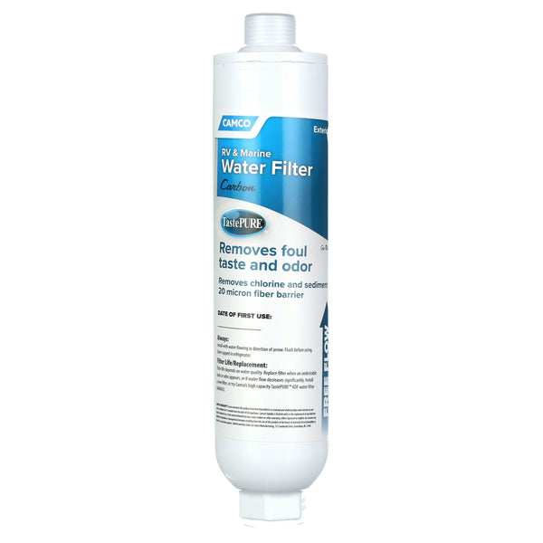 Camco TastePURE RV and Marine Water Filter | Filters to 20 Microns and Lasts up to 4 Months | White (40645) EasyOptionXY LLC
