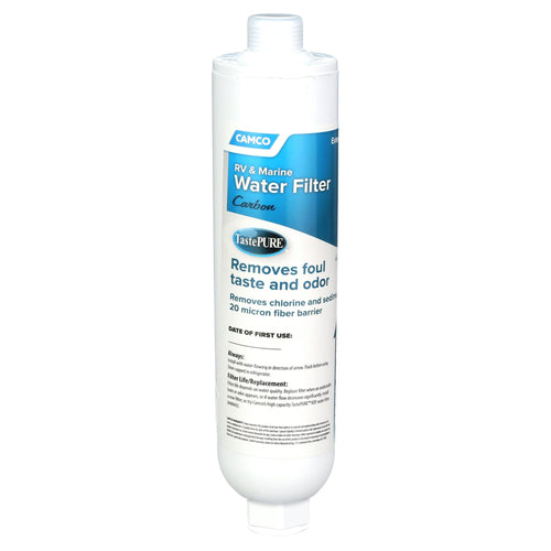 Camco TastePURE RV and Marine Water Filter | Filters to 20 Microns and Lasts up to 4 Months | White (40645) EasyOptionXY LLC