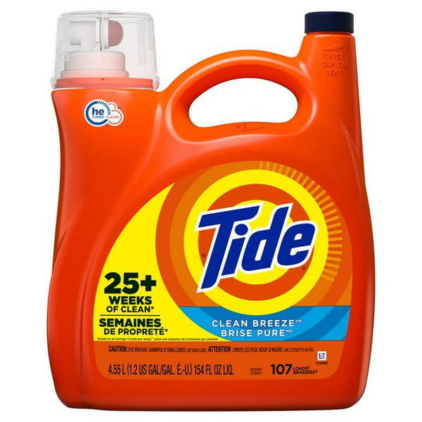 Tide Liquid Laundry Detergent Clean Breeze; 107 loads 154 fl oz EasyOptionXY LLC