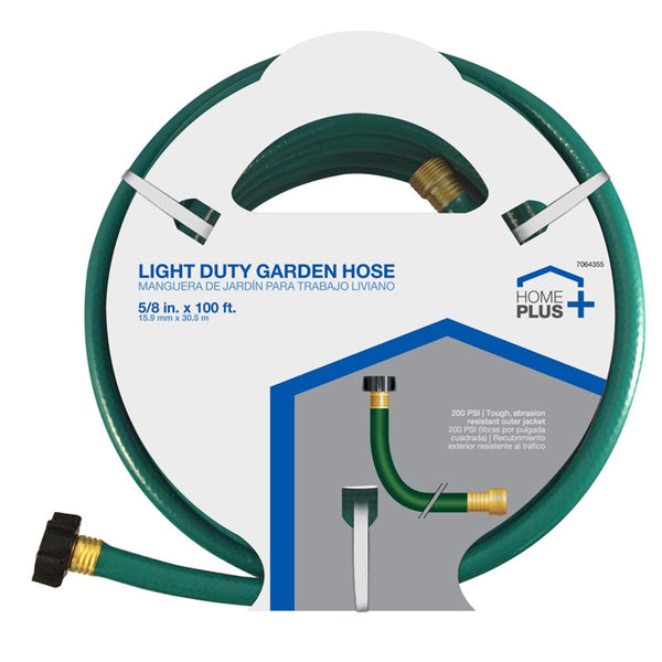 Home Plus 5/8 in. Dia. x 100 ft. L Garden Hose Kink Resistant Safe for Drinking Water EasyOptionXY LLC