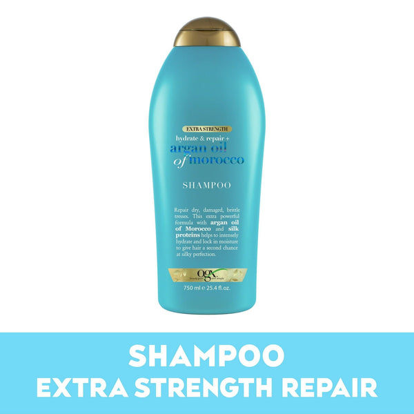 OGX Extra Strength Hydrate & Repair + Argan Oil of Morocco Nourishing Daily Shampoo, 25.4 fl oz EasyOptionXY LLC