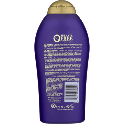 OGX Thick & Full + Biotin & Collagen Volumizing Conditioner for Thin Hair, 19.5 fl oz EasyOptionXY LLC