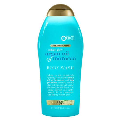 OGX Radiant Glow + Argan Oil of Morocco Extra Hydrating Body Wash, 19.5 Oz EasyOptionXY LLC